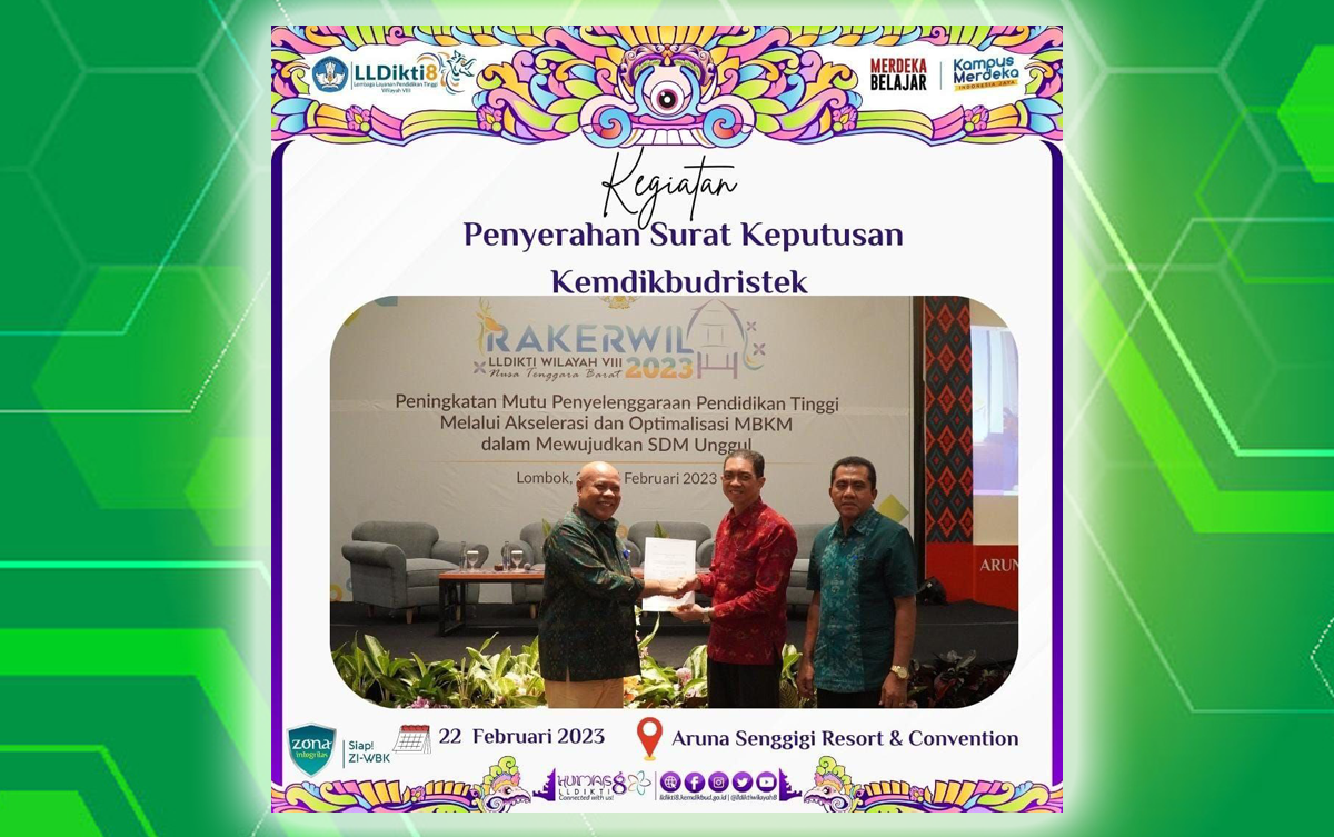 SELAMAT ATAS PENYERAHAN SK MENDIKBUDRISTEK DIKTI TENTANG IZIN PEMBUKAAN PROGRAM STUDI PENDIDIKAN PROFESI GURU PADA IKIP SARASWATI